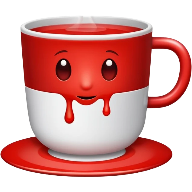 big cup with a red liquid emoji