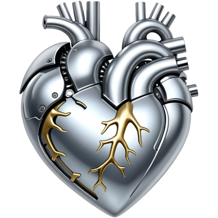 sorayama heart glossy metal parts mechanism sfw emoji