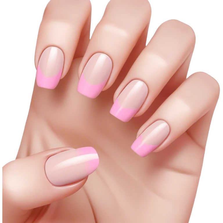 Pink French nails emoji