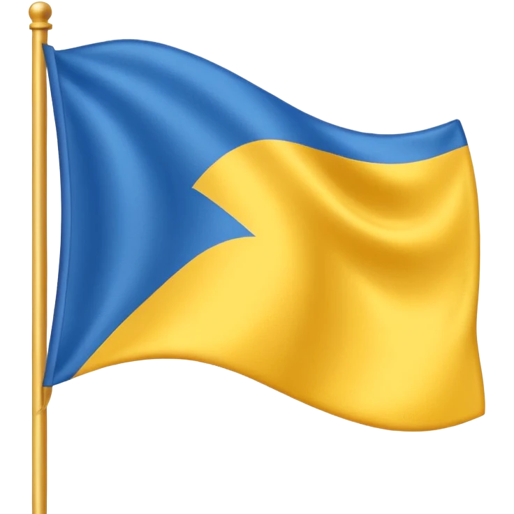 Blue and yellow flag emoji