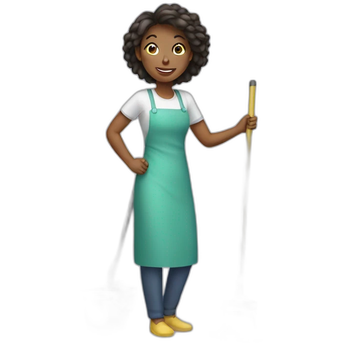 woman cleaning emoji