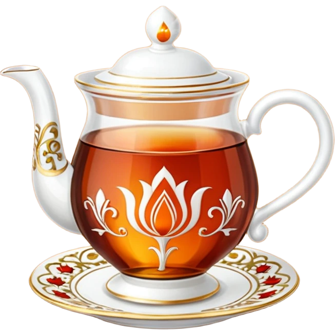 Turkish tea in the turkish tea cup emoji