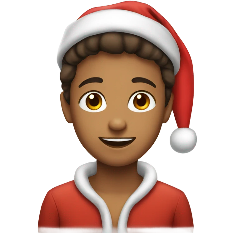 boys wearing santa hats make them girls emoji