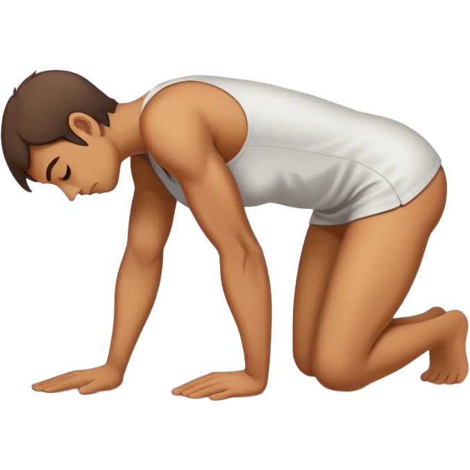 A person is bent over drawing. emoji