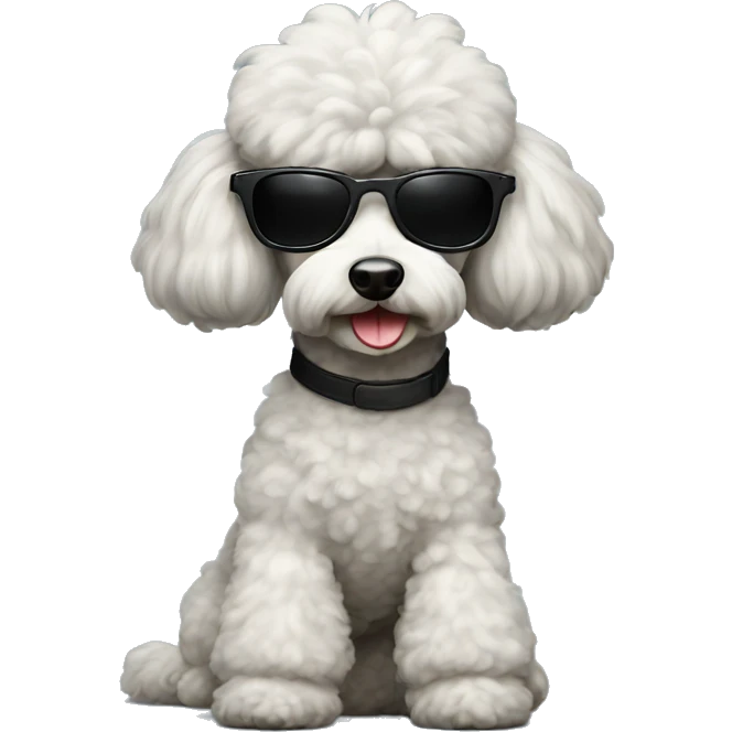 Poodle with sunglasses  emoji