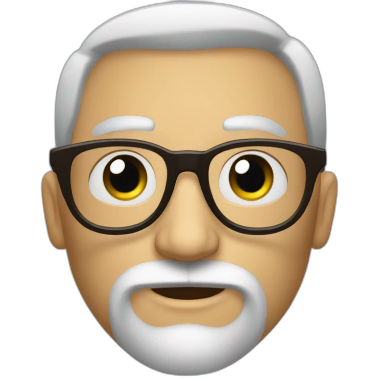homem de barba e óculos emoji