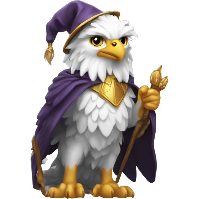 gryphon with wizard wand emoji