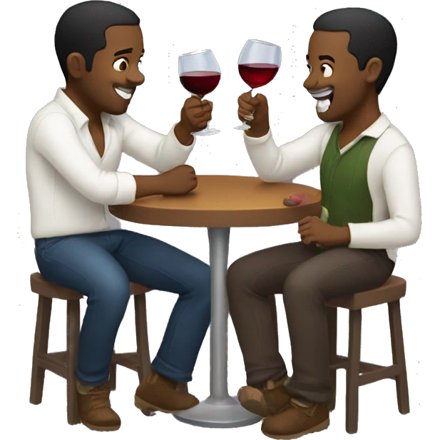 Best friends drinking wine emoji