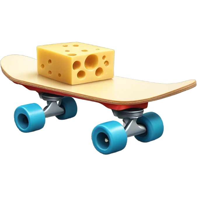 cheese on a skateboard emoji