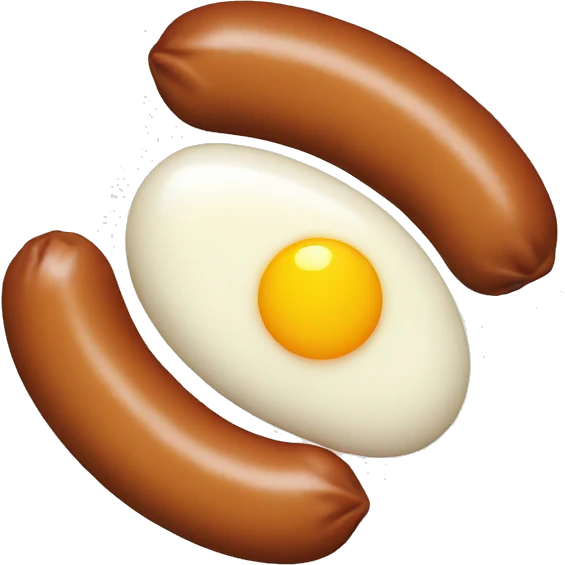 Sausage with eggs emoji