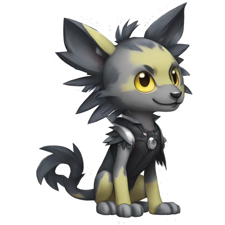 cute cool edgy punk Digimon-Fakemon-animal full body emoji