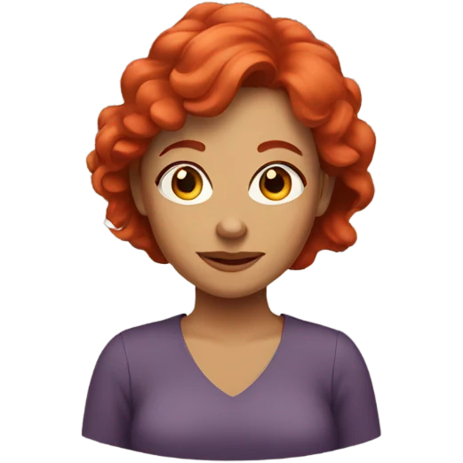 Mom with red hair emoji