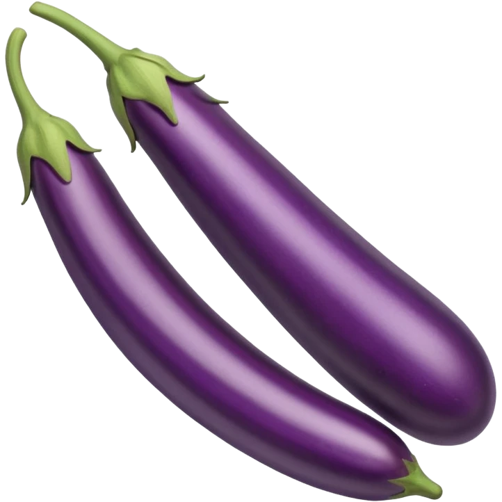 very long and thin straight eggplant emoji