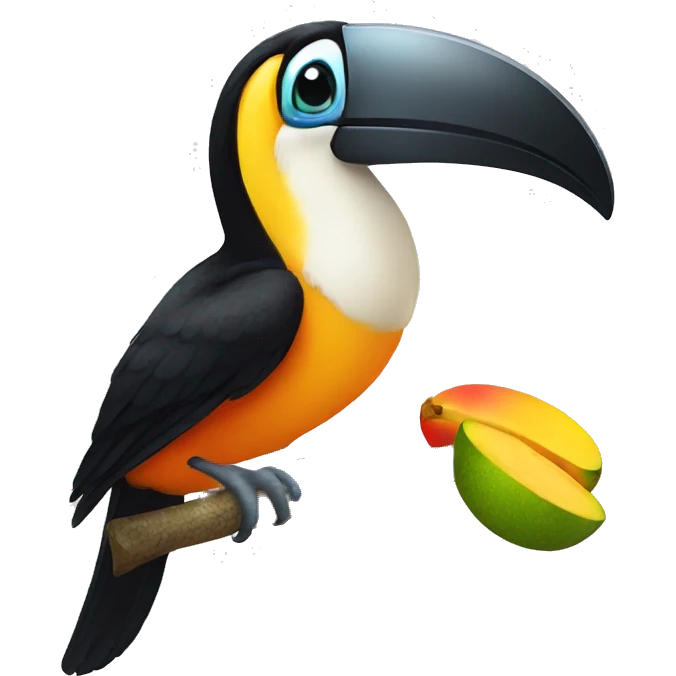 toucan eating mango emoji