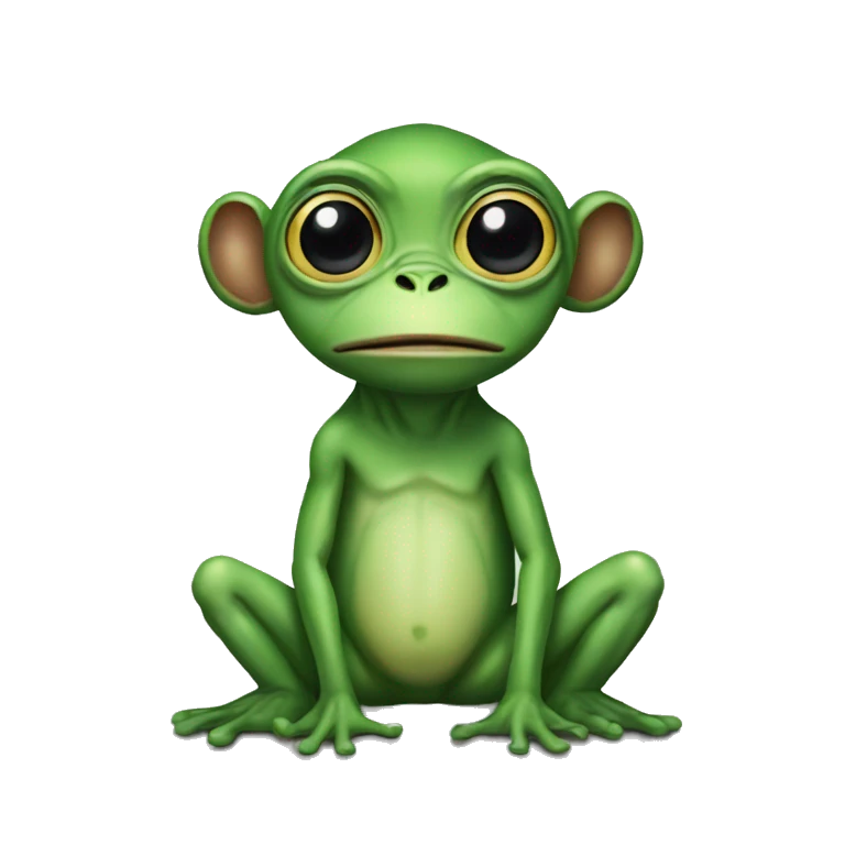 Frog alien monkey emoji emoji