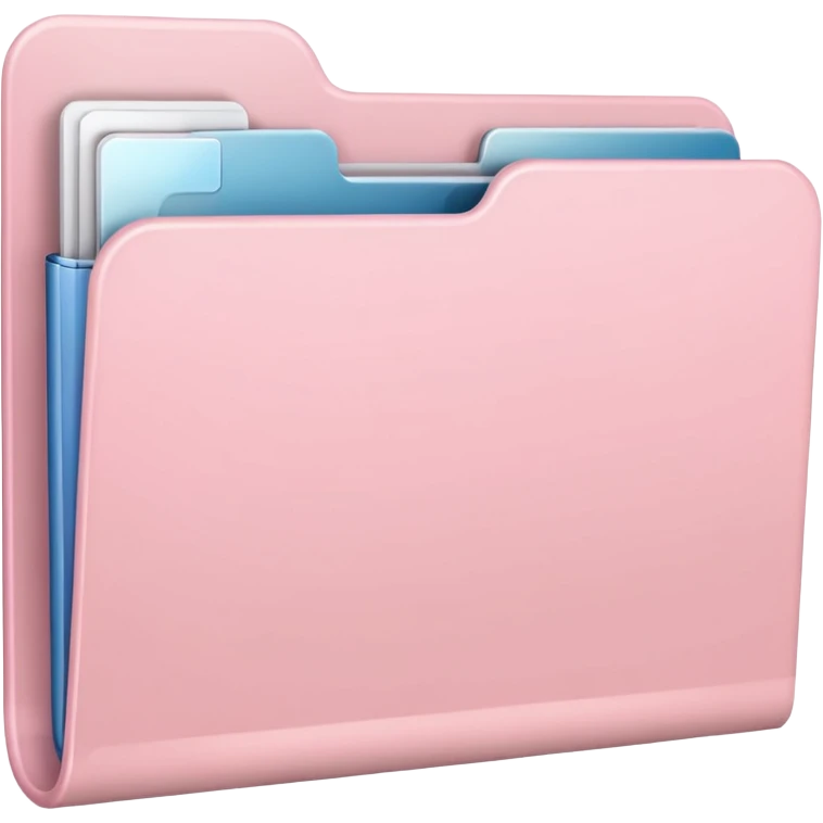 light pale Pink plain folder emoji