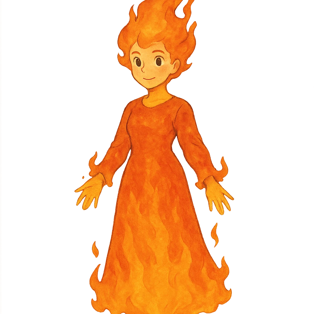 fire woman standing emoji