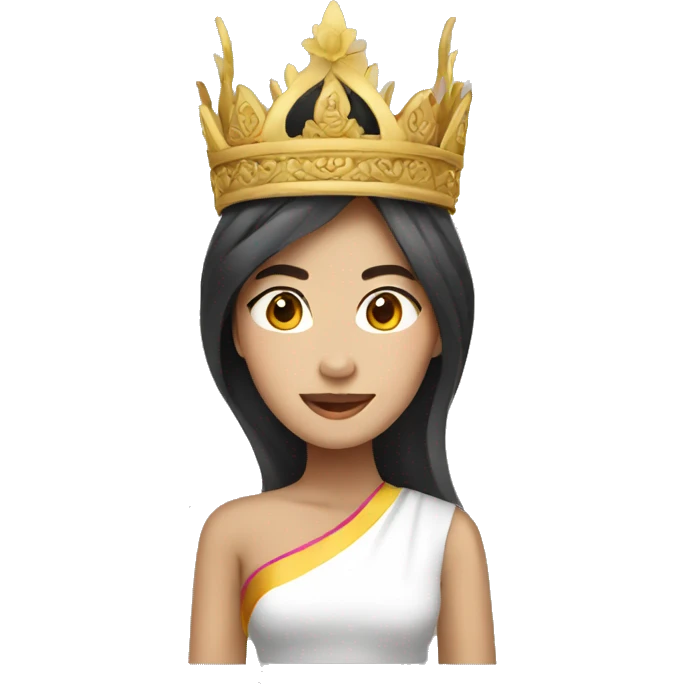 thai woman with thai crown emoji