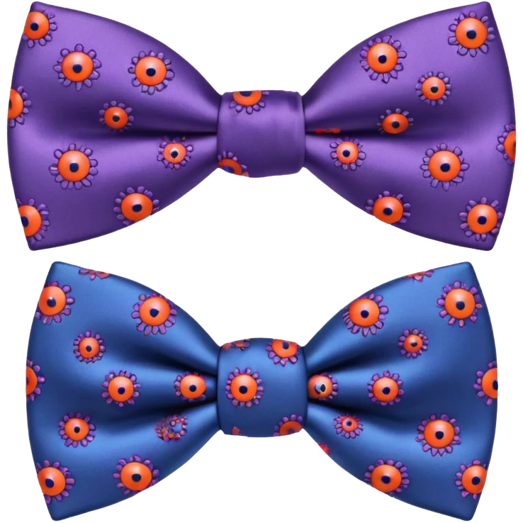 bowtie with virus pattern emoji