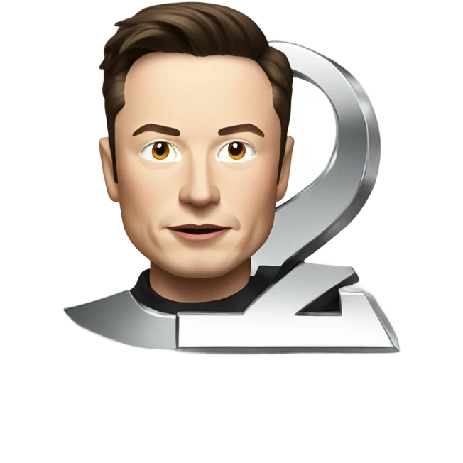 elon musk have silver play button emoji