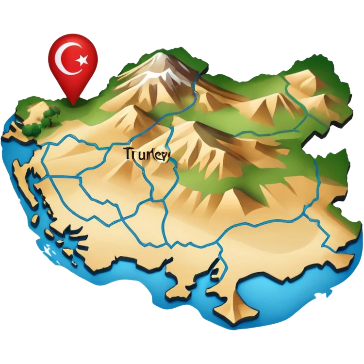 map of turkey transparent background but the outline of the map of turkey in black  emoji