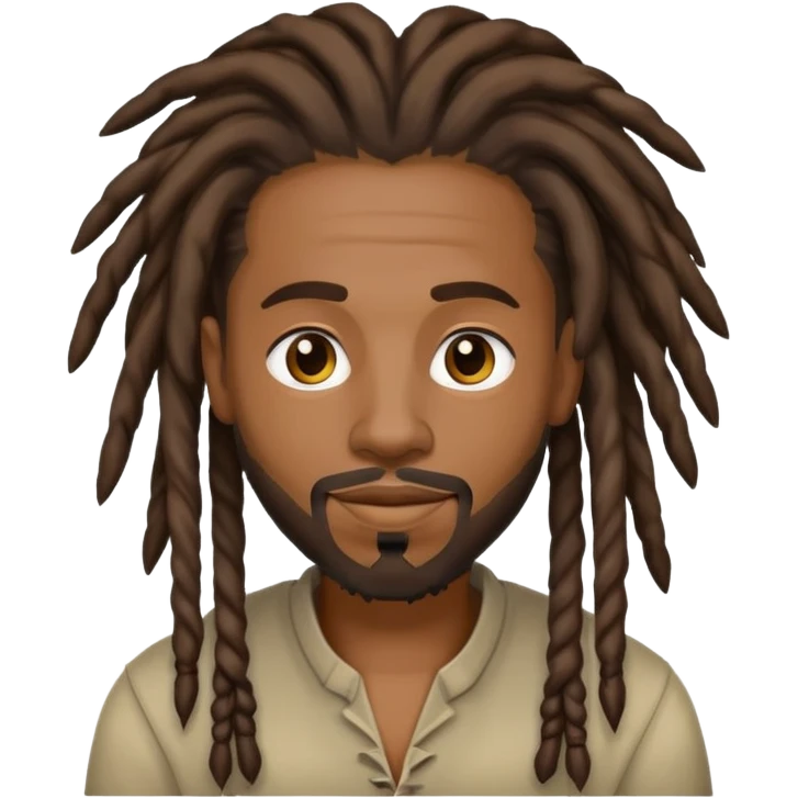 Black dude with dreads and a goatee emoji