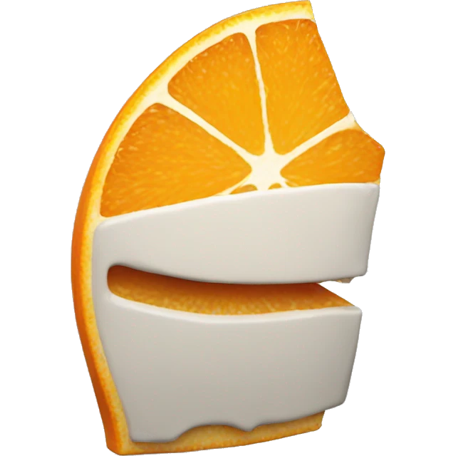 3D Orange slice  emoji
