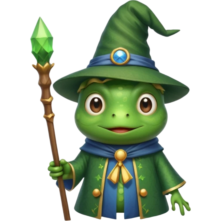 cute frog wizard emoji