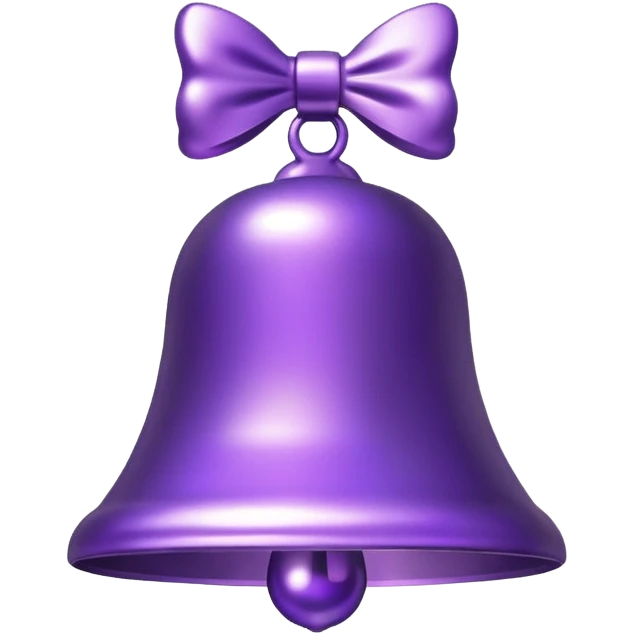 glitter purple bell emoji