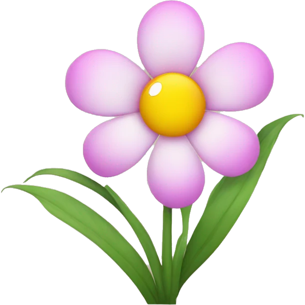 A flower with blinks emoji