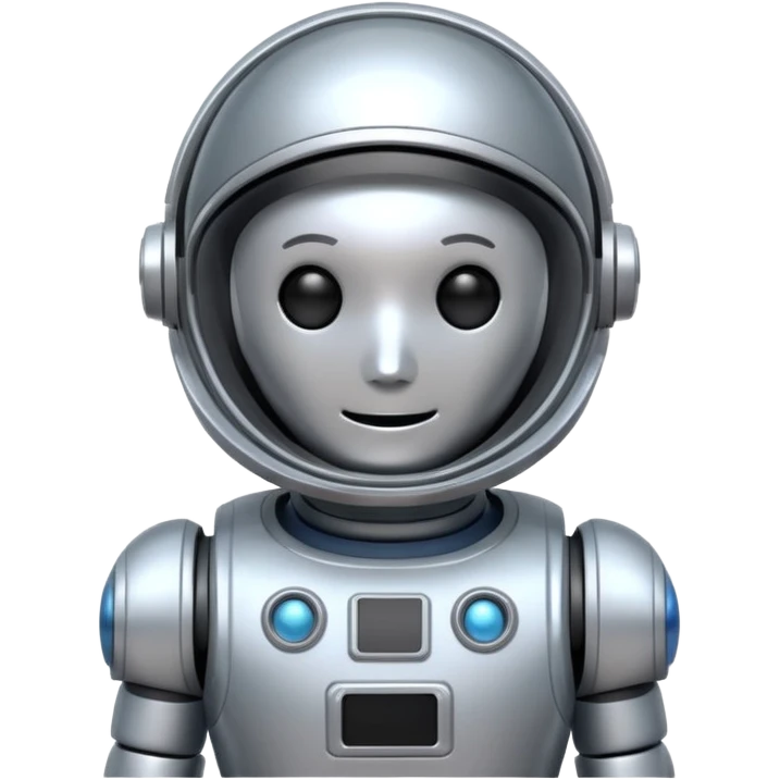 robot with astronaut's helmet emoji