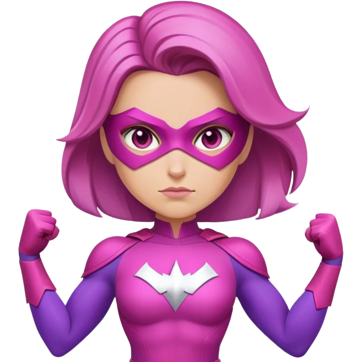 pink violet woman superhero emoji