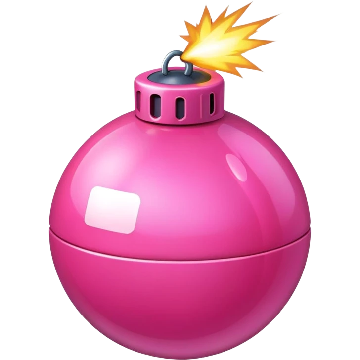 Pink explosiv bomb emoji