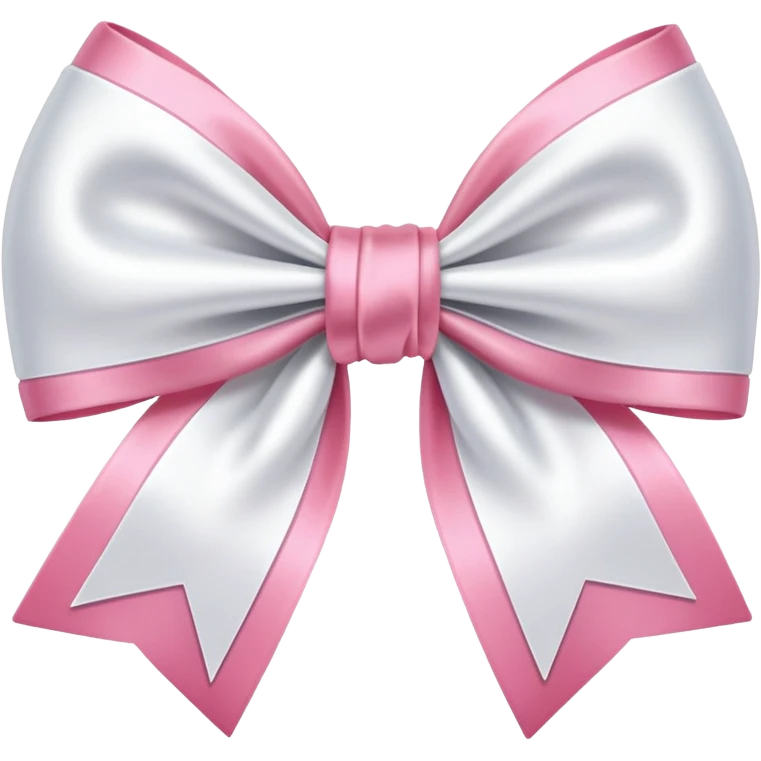White and pink bow  emoji