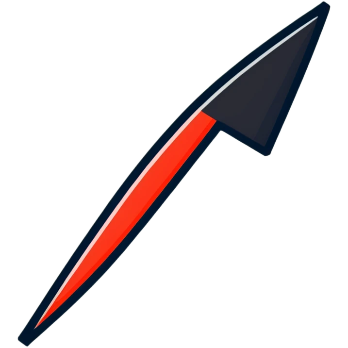 Colorful downward pointing arrow sticker emoji