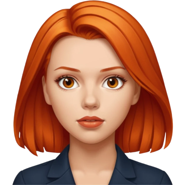 scarlett johansson, orange red emoji