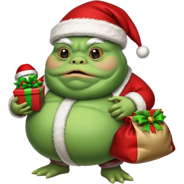 jabba the hutt santa emoji