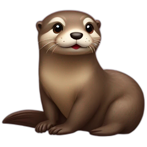Loutre dans un coeur emoji