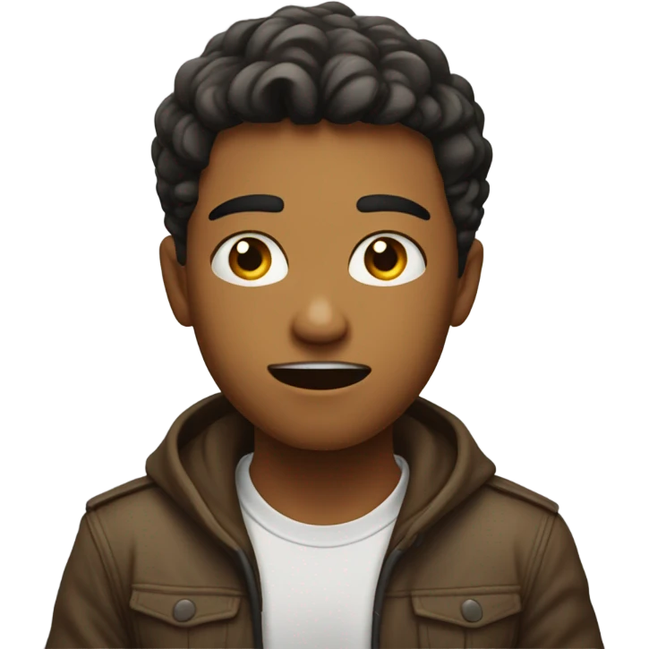A guy mewing emoji