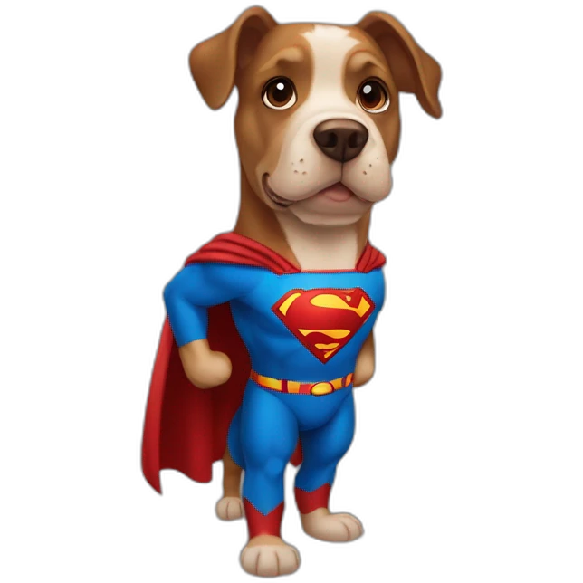 Superman qui promène son chien emoji