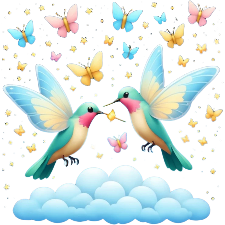 Más allá donde Cantan y danzan las mariposas y los colibrís resuenan los cantos del cielo (emmi), emoji