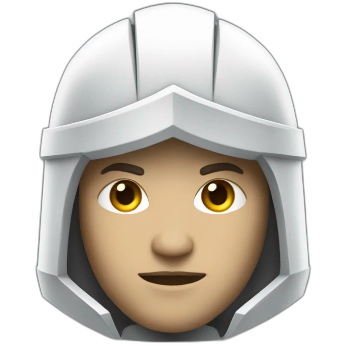 white Cyber knight emoji