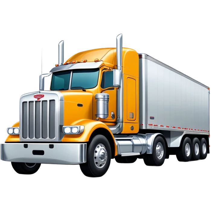 Peterbilt 18 wheeler trailer  emoji