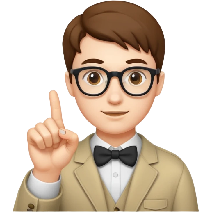 nerd with finger pointing emoji