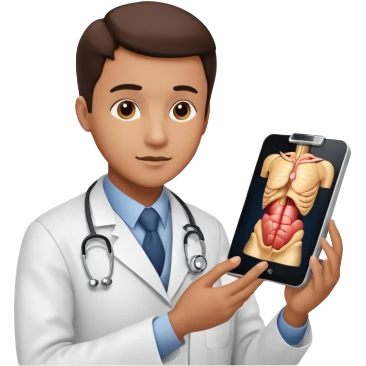 doctor seaing body scan image emoji