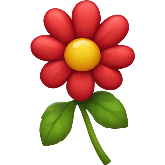 Red flower with bow emoji