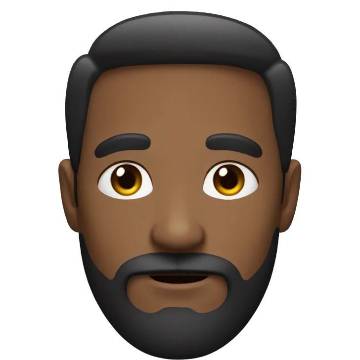 man with black french style mustages and a little beard emoji