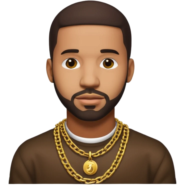 Drake with gold chain necklace  emoji