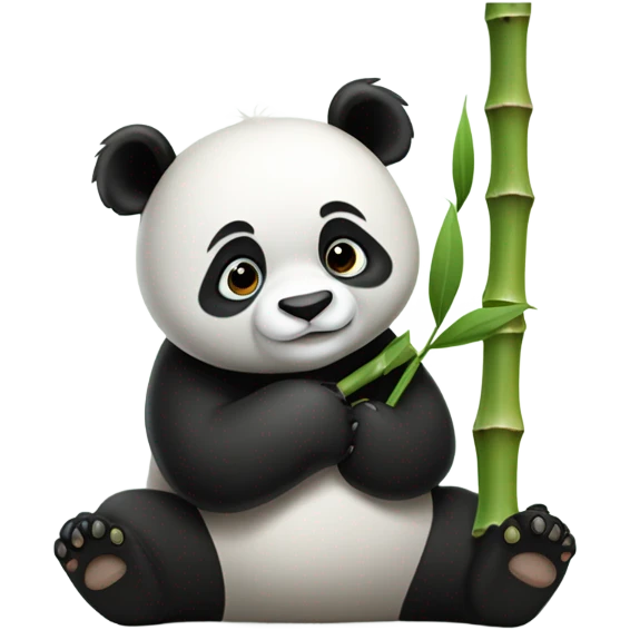 Panda eating bamboo  emoji