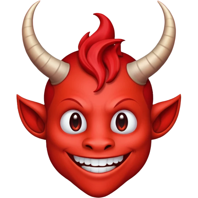 Red evil devil smiling  emoji